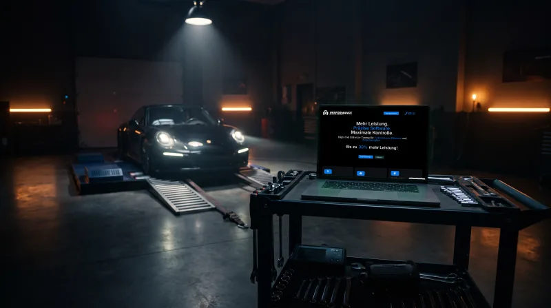 Die Website von RRPerformance in einer Szene